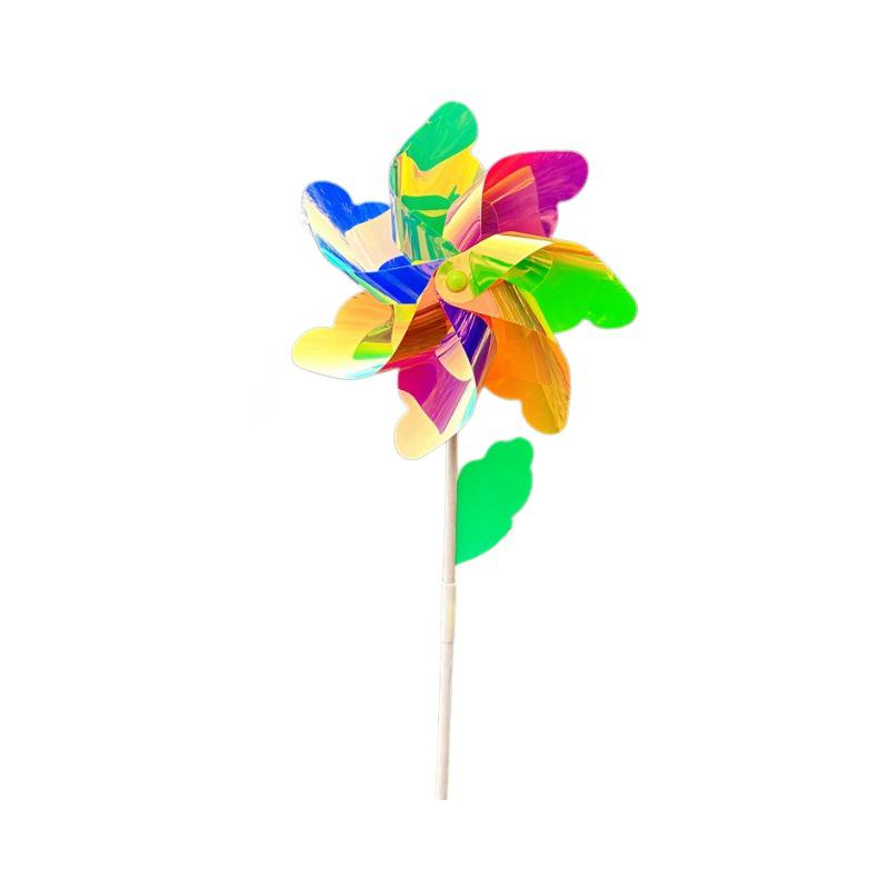 Большая переливающаяся деревянная игрушка-вертушка для развлечений на открытом воздухе