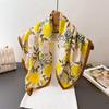 Headscarf imitation velvet scarf small thin fashion velvet French herringbone pattern versatile women's light luxury square scarf silk scarf