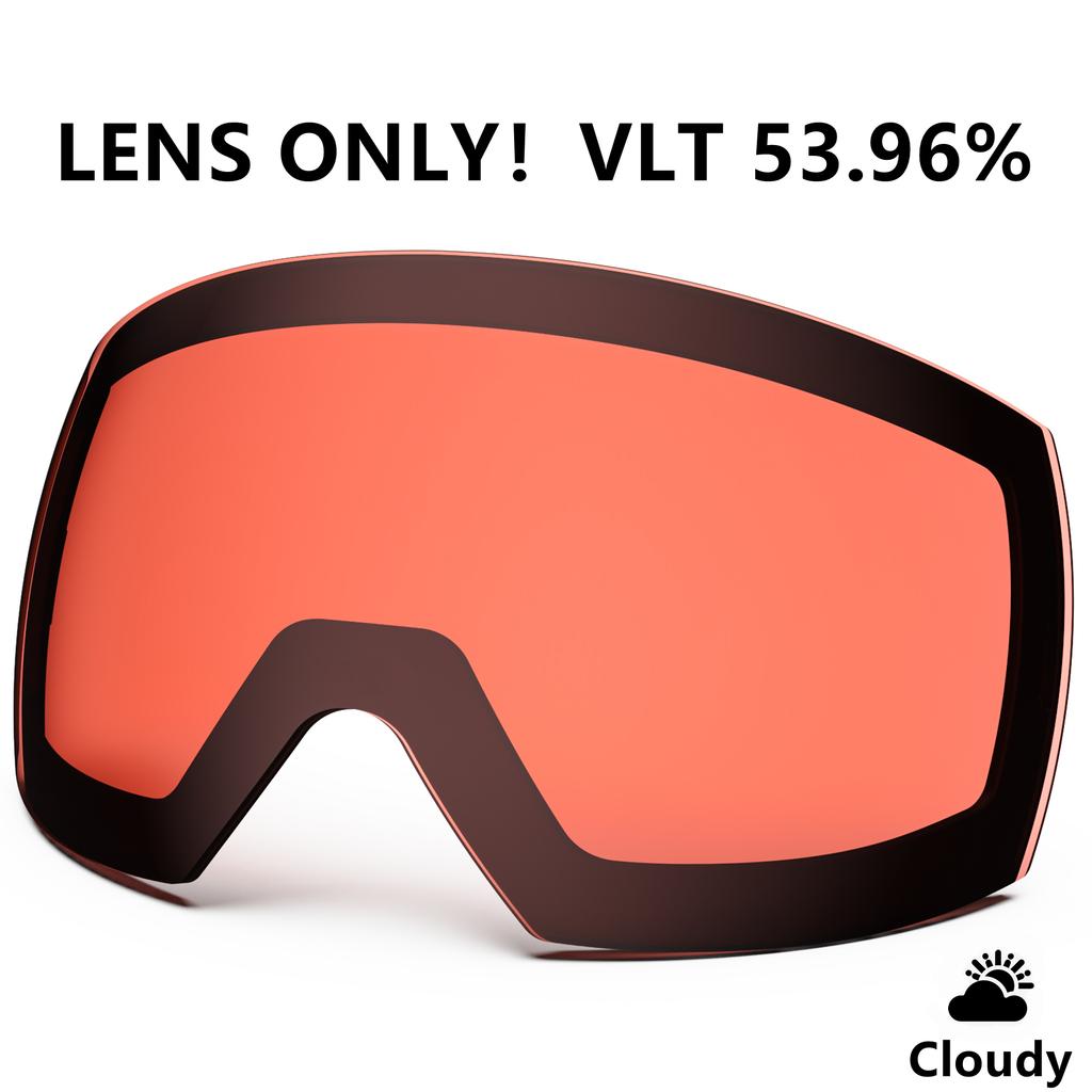 Maxjuli Ski Goggles Lens Only Winter Snow Sports with Anti-fog for Men Women Youth Skiing Skating mask ONLY LENS FOR M6