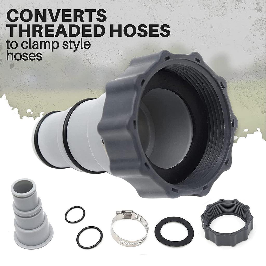 Hose Pipe Adapter For Plunger Valve Pool Drain Swimming Pool Intex Fit 4000 2500 2000 1500 ARU Threaded Connection Pumps