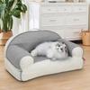 Лежанка для собак для кошек и прохладный диван для питомцев, теплая лежанка для питомцев с подлокотниками и для кошек и собак, маленькая, жевательная, съемный диван, для всех собак, лето, ощущение, прохладный, дышащий, лежанка,