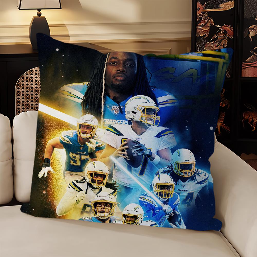 Американский футбол Гостиная Изголовье Спальня Офис Подушка Подушка Диван Время для сна Лос-Анджелес C-Chargers Наволочка