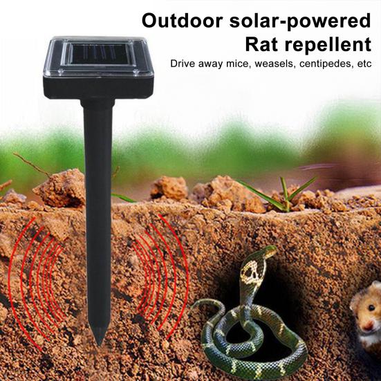 1/2/4Pcs Solar Ultrasonic Mole Repellent Effective Safe To Use Simple Installation Outdoor Mouse Repellent Waterproof Spikes Stakes