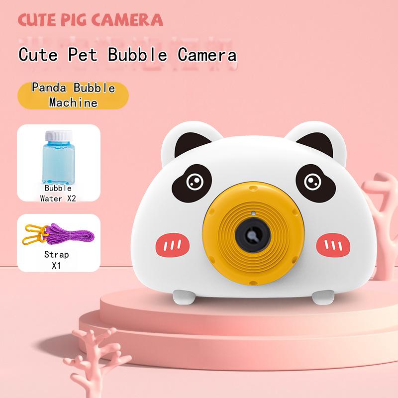 CUTEPIG Kids Bubble Camera Toy with Gattling Bubble Gun, Bubble Show Machine