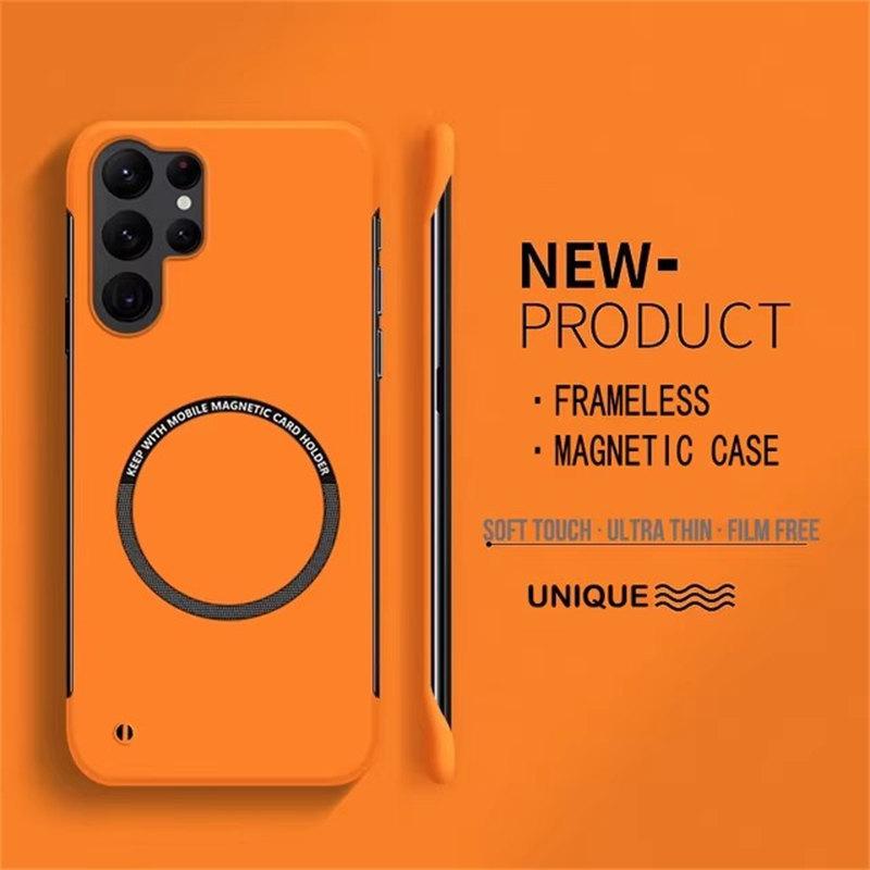 Ультратонкий жесткий магнитный чехол для телефона из поликарбоната без рамки для Magsafe Samsung Galaxy S24 S23 S22 S21 S20 FE Plus Note20 Ultra Matte Cover