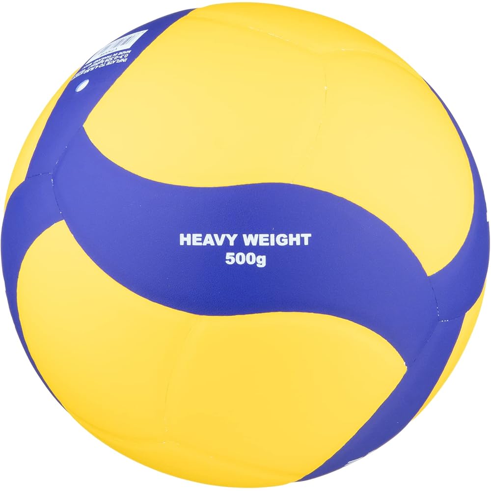 Mikasa VT500W Volleyball Training Medicine Ball 500g Yellow/Blue for General, University, High School Use