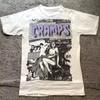 Remake The Cramps 1988 Tour White T Shirt Graphic Tee Vtg NH Graphic Short Sleeve Shirt Unisex Men Women Summer Oversize Tees