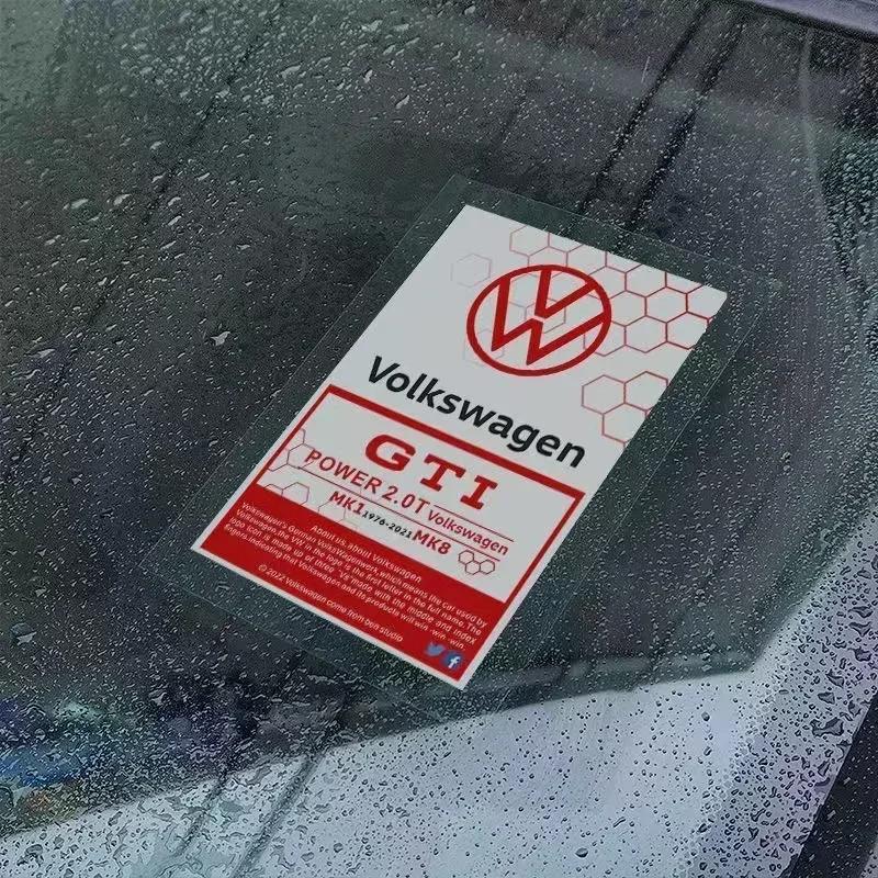 2025 Горячие JDM Статические Наклейки на Лобовое Стекло Автомобиля Для Volkswagen Golf MK6 MK7 Passat Polo T5 Magotan Touran Scirocco Декоративный Эмблема