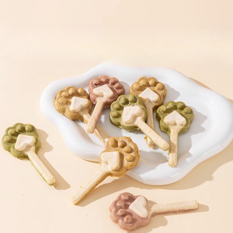 Dog Treats Freeze-dried Raw Bone Meat Pie Pet Teddy Small Puppy Grinding Teeth Lollipop Cat Nutrition Food