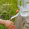 Transparent Outdoor Camping Water Bucket with Faucet and Lid - Food Grade Square Storage Container for Drinking Water