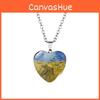 Красивое ожерелье в форме сердца с дизайном «Звездная ночь» и «Подсолнухи» Ван Гога