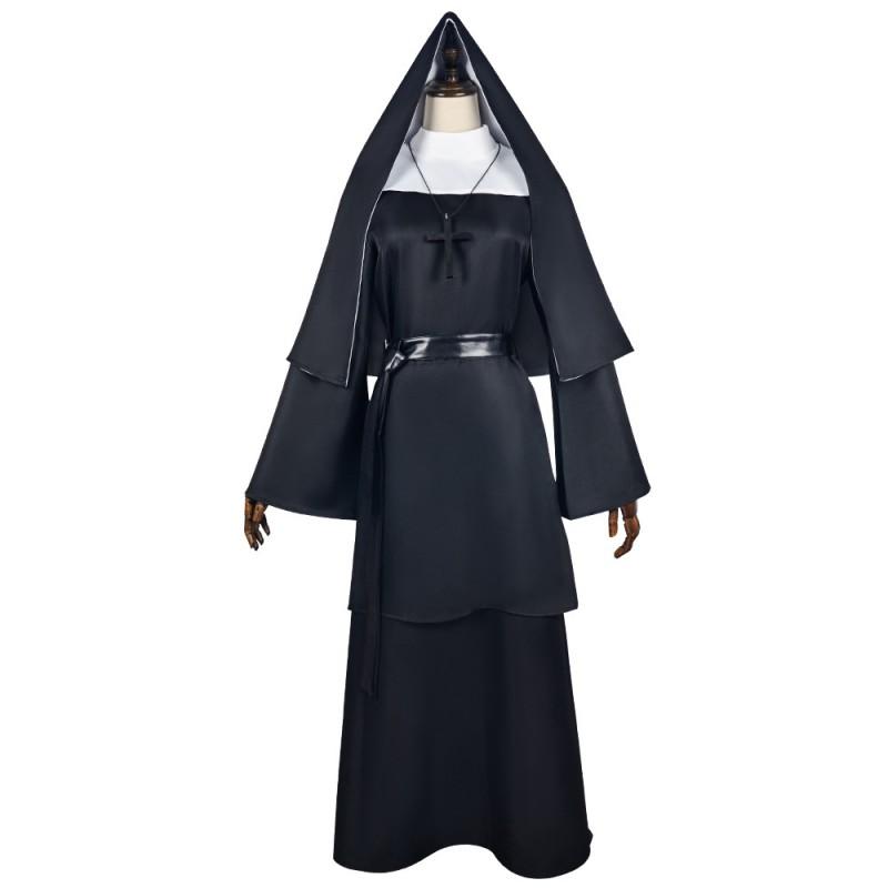Halloween Nun Cosplay Costume Horror Themed Party Outfit Role Play