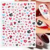 Nail Art Sticker Lovely Cute PET Valentine Heart Shaped Nail Art Tips Decoration for Couple