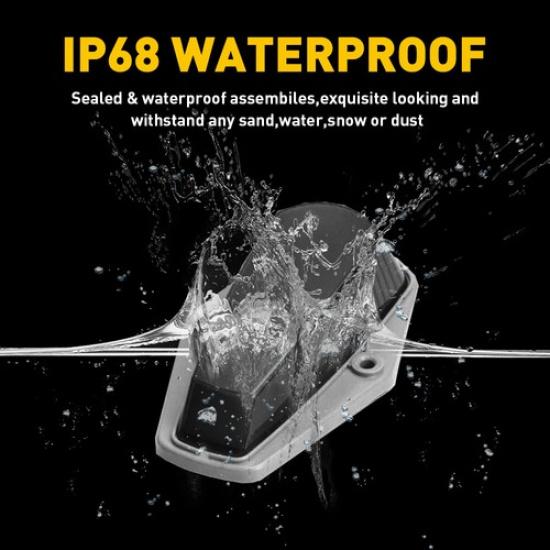 Smoked Cab Roof White LED Marker Lights Kit For Ford 1980-1997 F150 F250 F350