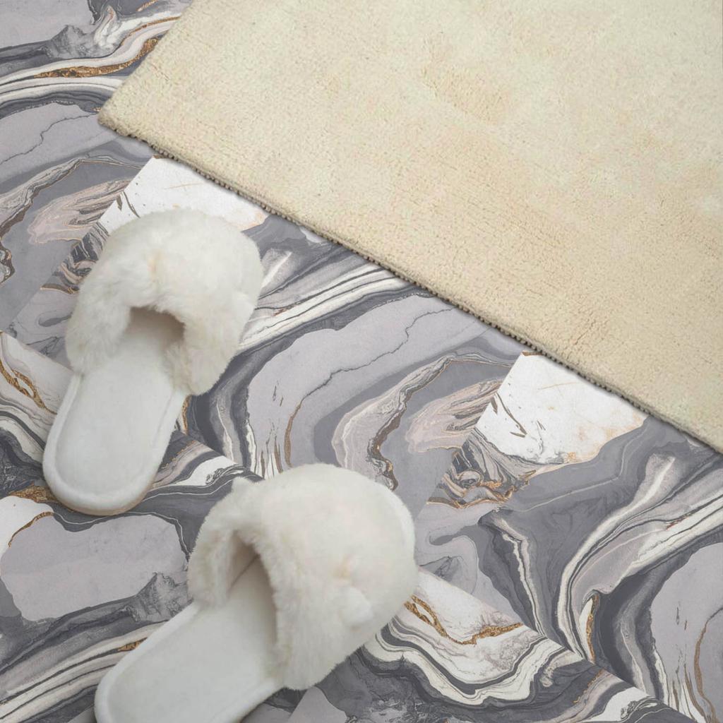Self-Adhesive Tiles with Graphics for Dining Room PVC Abstract Waves and Veins 9x30x30 cm