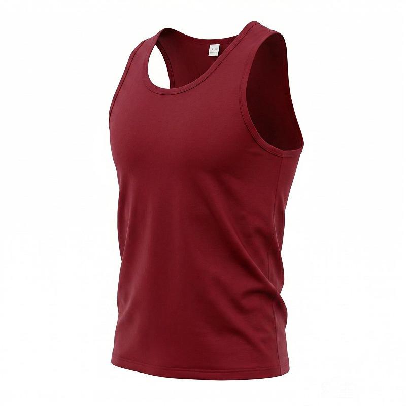 Men S Sleeveless Sports Vest Solid Color Casual Summer