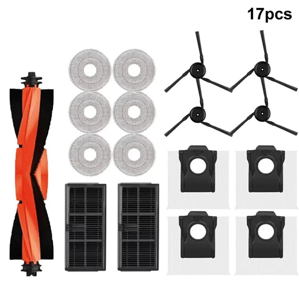 Запасные аксессуары для робота-пылесоса - Совместимы с Dreame X40 Ultra/X40 Pro/L40 Ultra (HEPA-фильтр, Основные боковые щетки, Тряпки для мытья полов, Мешки для пыли)