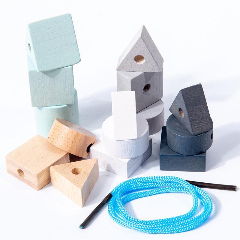 Деревянная дорожная головоломка и игрушка для рыбалки для младенцев, малышей, мальчиков и девочек - Детский строительный блок-пазл в жестяной коробке