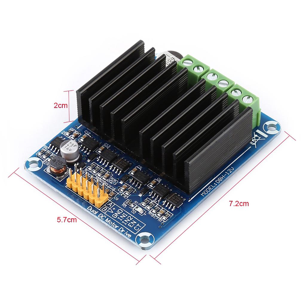 1 шт. DC5 12V 0A 30A Двухканальный H-мостовой модуль платы драйвера двигателя