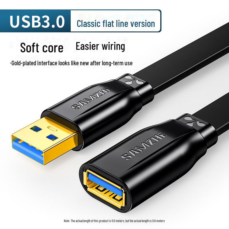 Удлинительный кабель USB 3.0, «папа-мама», позолоченная головка, длина 1–5 м, для передачи данных, клавиатуры, флеш-накопителя.