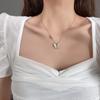 Opal Butterfly Necklace Female Light Luxury Niche Design Sense Fashion Trend Clavicle Chain Simple Temperament