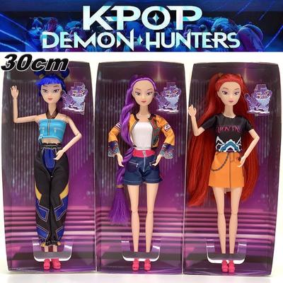 Новые Аниме Охотники на Демонов K-Pop Девичья K-Pop Группа Мультяшные Руми Зои Мира Фигурки Действия Виниловые Фигурки Модели Куклы Подарки на Рождество для Девочек