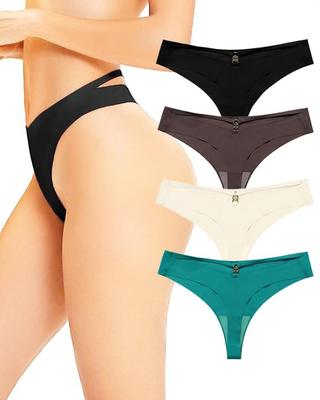 ENALIHI Милый и Привлекательный Удобный и Сексуальный Спортивный Набор из 4 Комбинация Дизайн Т-образная спинка, Дышащий, Женские трусики, Белье с эффектом лифтинга ягодиц, (Дж. П.,