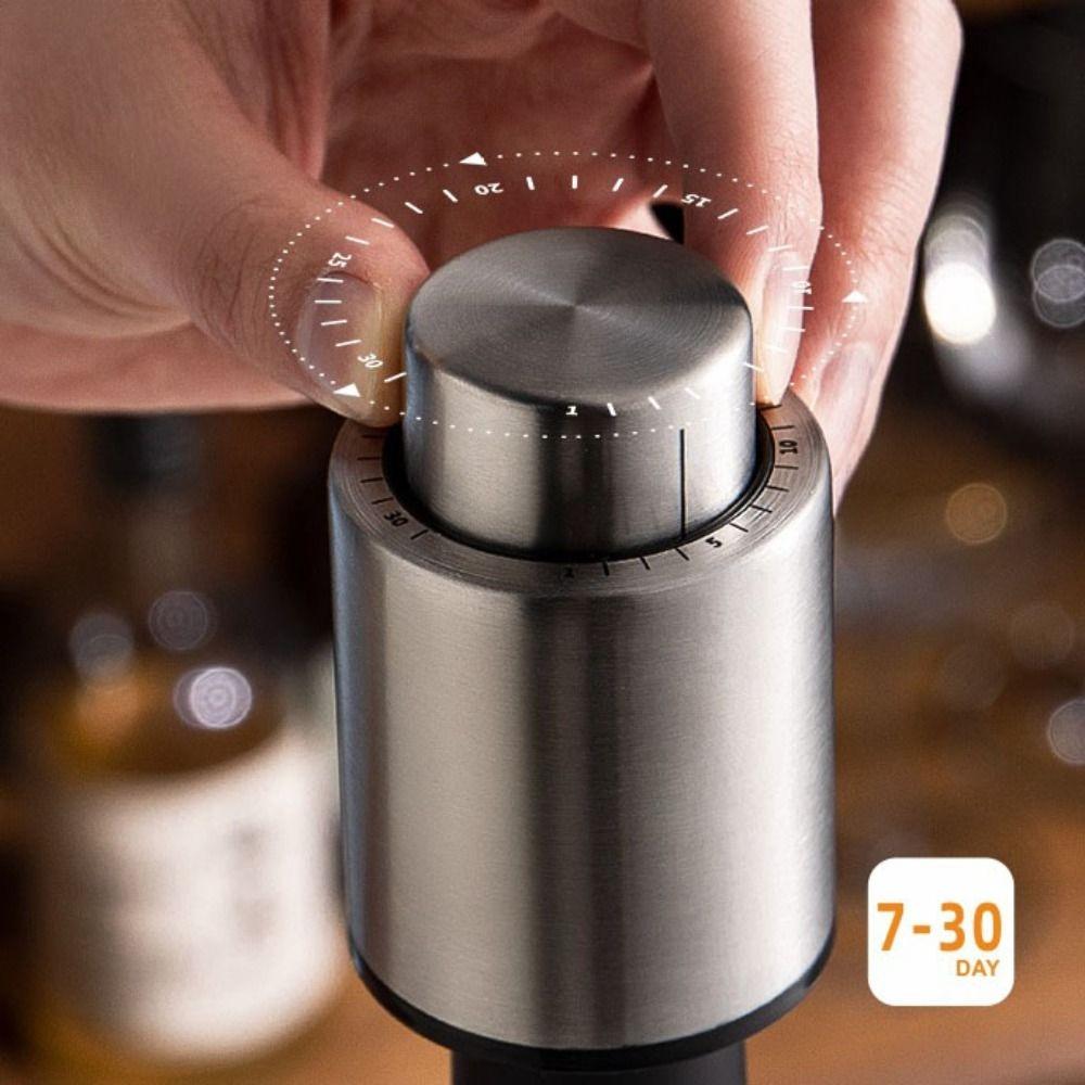 Stainless Steel Wine Bottle Stoppers Press Type Wine Corks High-end Wine Preserver  Home