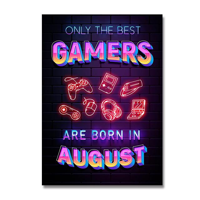 Ретро неоновые игровые принты, холст, постеры, крутые геймерские украшения для комнаты, картины, игровая комната, киберспортивный Настенный декор, плакаты, без света
