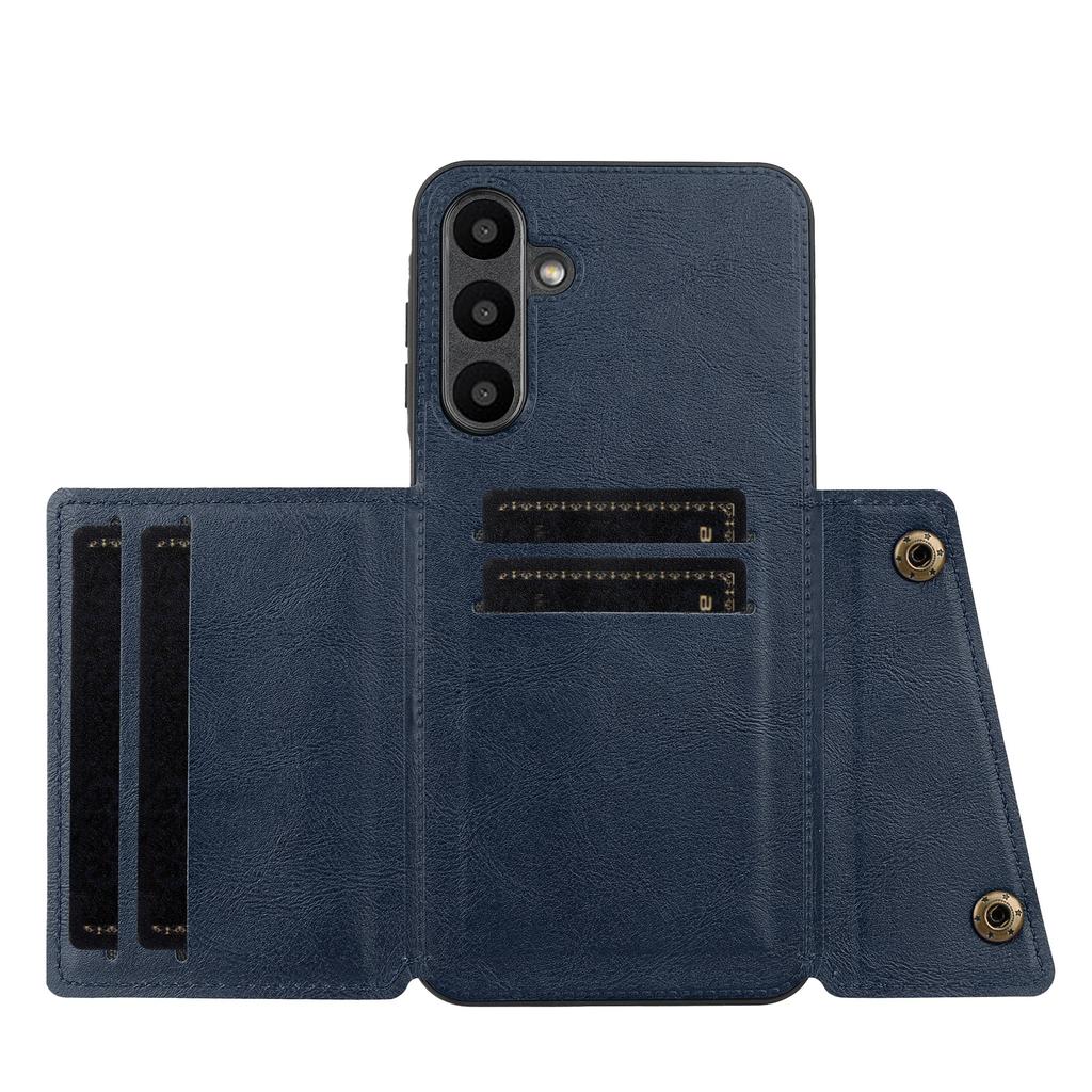 For Samsung Galaxy A16 5G/A16 4G Case Card Slots Kickstand Leather+TPU Phone Cover