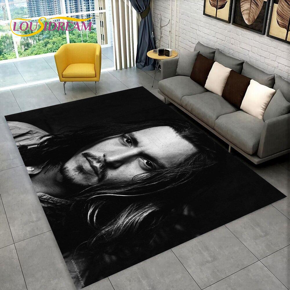 3D-печать Серия Джонни Деппа Ковер, Ковер для Дома Гостиной Спальни Дивана Прихожей Кухни, Нескользящий Коврик для Пола HD