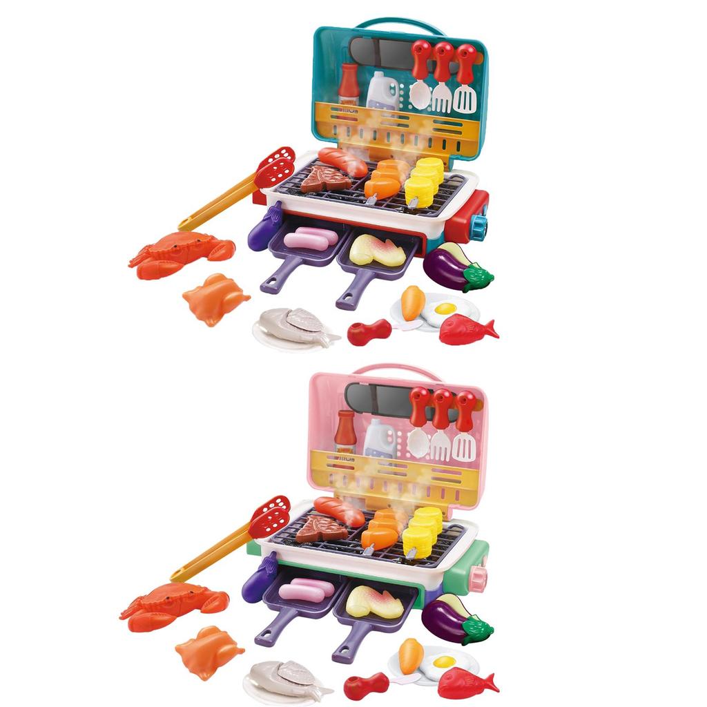 Kids BBQ Grill Toys Realistic Kids Kitchen Playset for Game Favor Gift