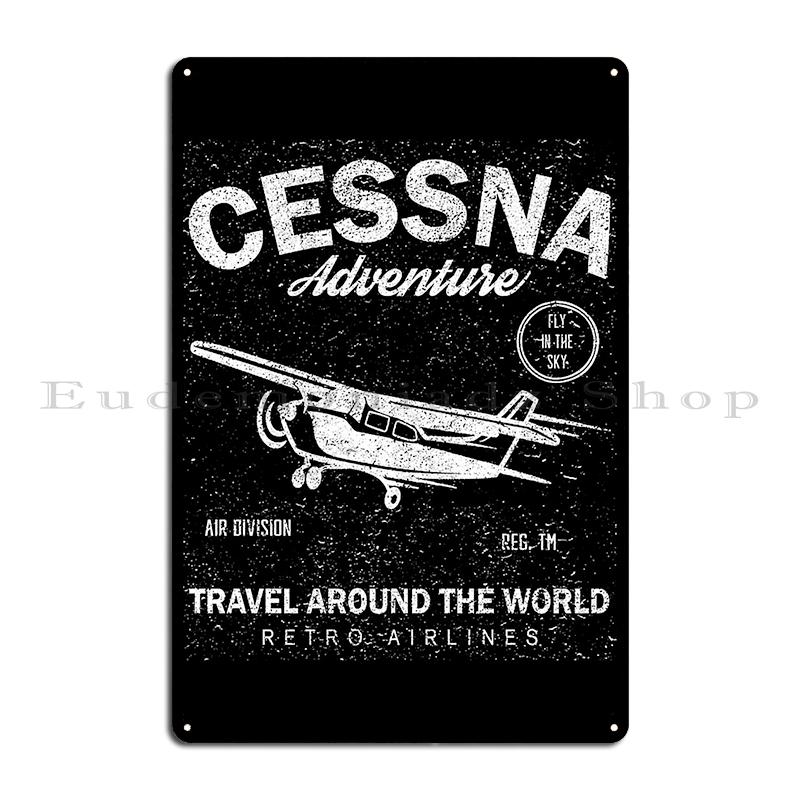 Cessna 172 Skyhawk Cirrus SR22 Cessna 182 Skylane «С 1956 года» Винтажный Ретро Дизайн Металлическая Пещера Винтажные Тарелки Жестяная Табличка Постеры