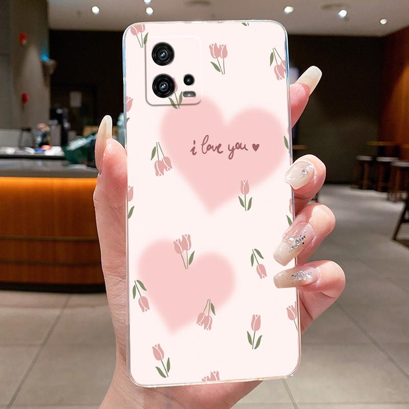 For Cover Motorola Moto G72 Case G 72 Flower design Clear Soft Silicone Back Funda Bumper For Moto G72 MotoG72 Phone Cases Coque