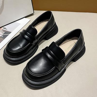 Rimocy/женская обувь на платформе, осенние новые черные массивные лоферы из искусственной кожи для женщин, студенческая повседневная обувь на толстой подошве