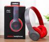 P47 Накладная Bluetooth-гарнитура: Складные, с мощными басами, беспроводные спортивные наушники