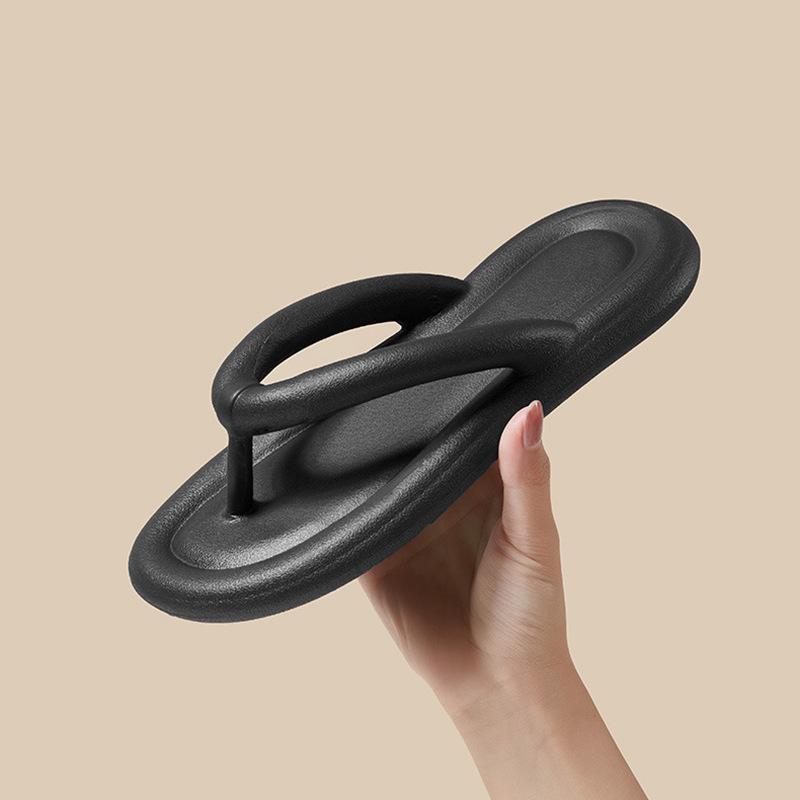 Летние мягкие шлепанцы в виде облаков, женская верхняя одежда, пляжные сандалии на плоской подошве с зажимом для ног, тапочки