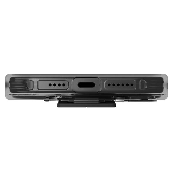 Etui do iPhone 15 Pro Max UNIQ Heldro Mount z podstawką Dymny