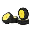 4pcs RC Rubber Tires High Abrasion Resistance Strong Grip Flexible RC Wheel Tires for 1/10 Off Road Car