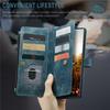 CaseMe Кожаный чехол-книжка для Samsung Galaxy S26 Ultra S25 Edge S24 FE S23 S22 S21 S20 Plus S10 Note 20 Ultra с молнией, кошельком и карманом для карт, чехол