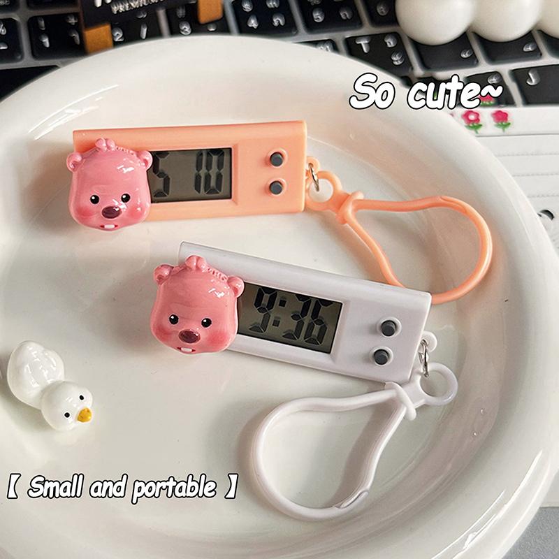 Милые петлевые подвесные цифровые электронные часы рюкзак брелок сумка кулон многофункциональные электронные часы мини-часы таймер подарок