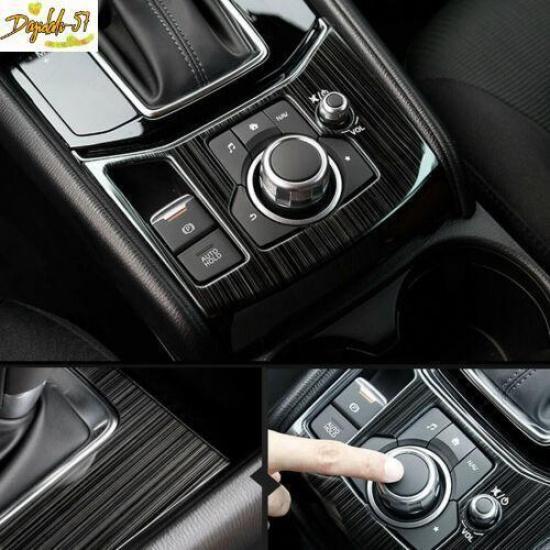For Mazda CX-5 CX5 2017+ Titanium Interior Central Console Gear Shift Cover Trim