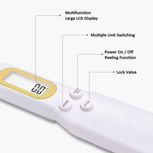Цифровые весы для ложек, ЖК-дисплей, кухонные весы для ложек, 500 г/0,1 г, электронные мерные весы для ложек