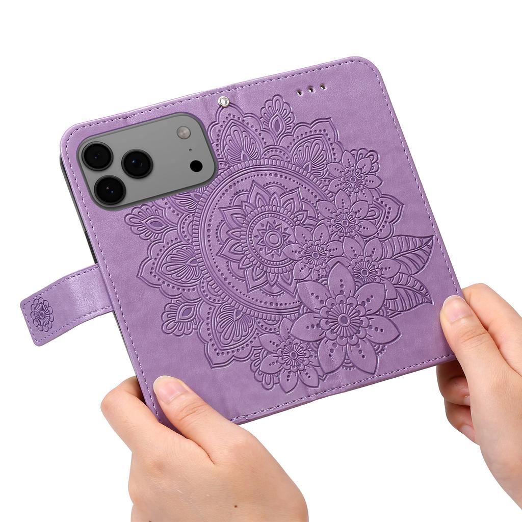 For iPhone 17 Pro Max Case Floral Pattern PU Leather Wallet Stand Phone Cover