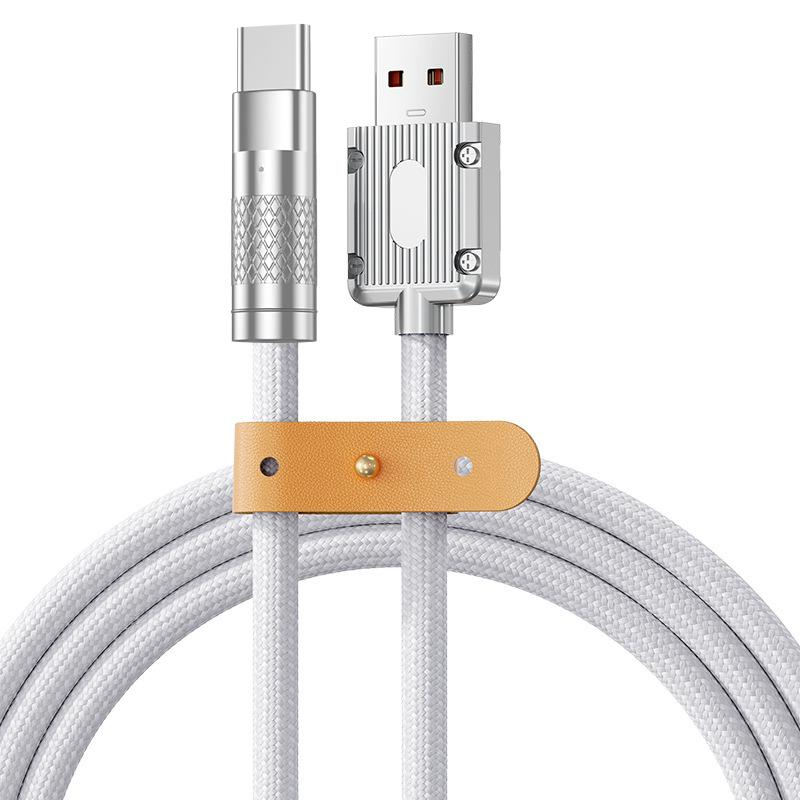 120 Вт USB A кабель для быстрой зарядки для Samsung Galaxy S24 S23 Ultra Xiaomi 14 Redmi Note 13 12 11 Pro Type C плетеный провод кабель для передачи данных