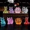 Модная игрушка-камень из смолы: Мультяшный Хрусталь с Лисой Девятихвостой и Кошачьей Лапкой
