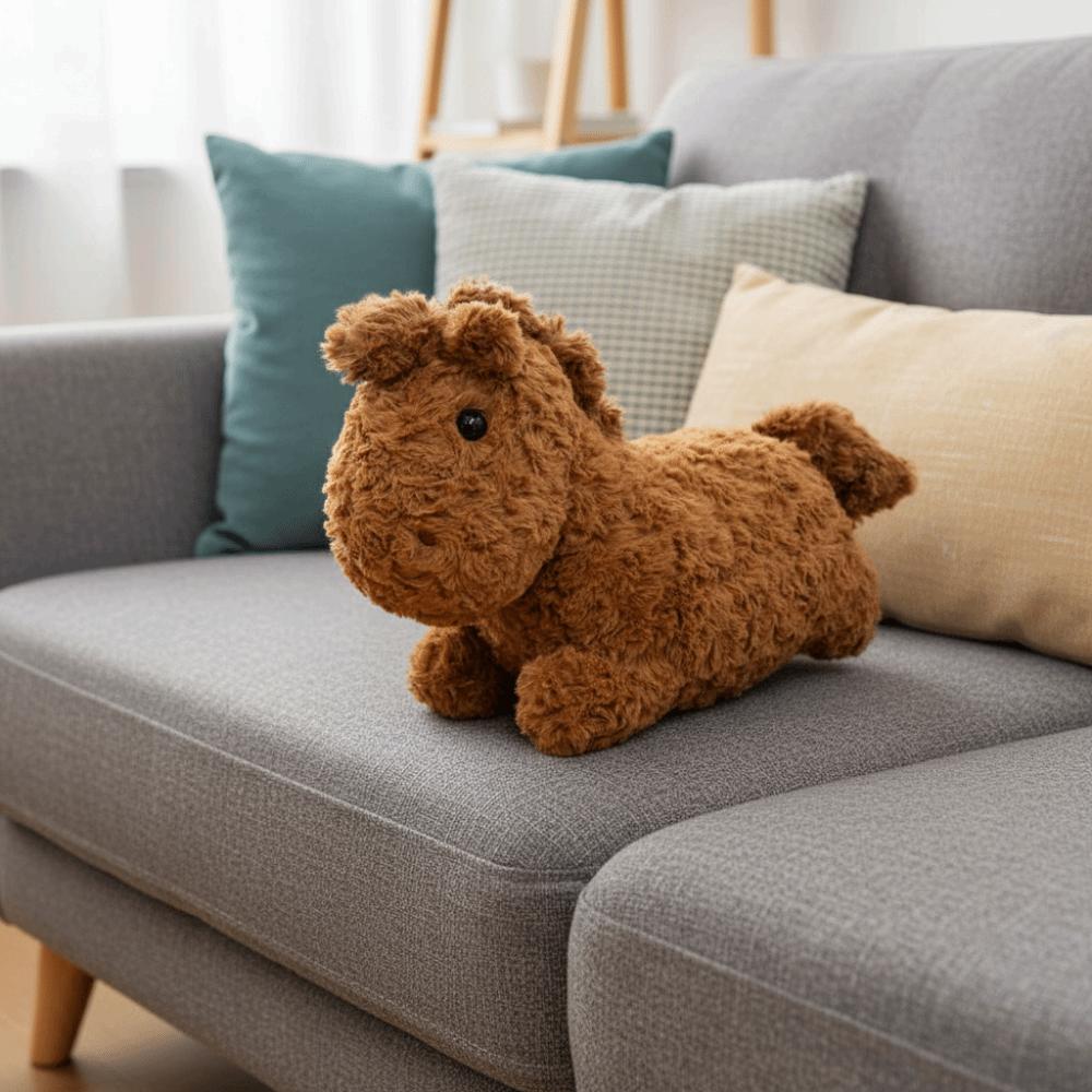 Soft Horse Plush Toys PP Cotton Filling Stuffed Animal Decoration Soothing Doll Birthday Gift