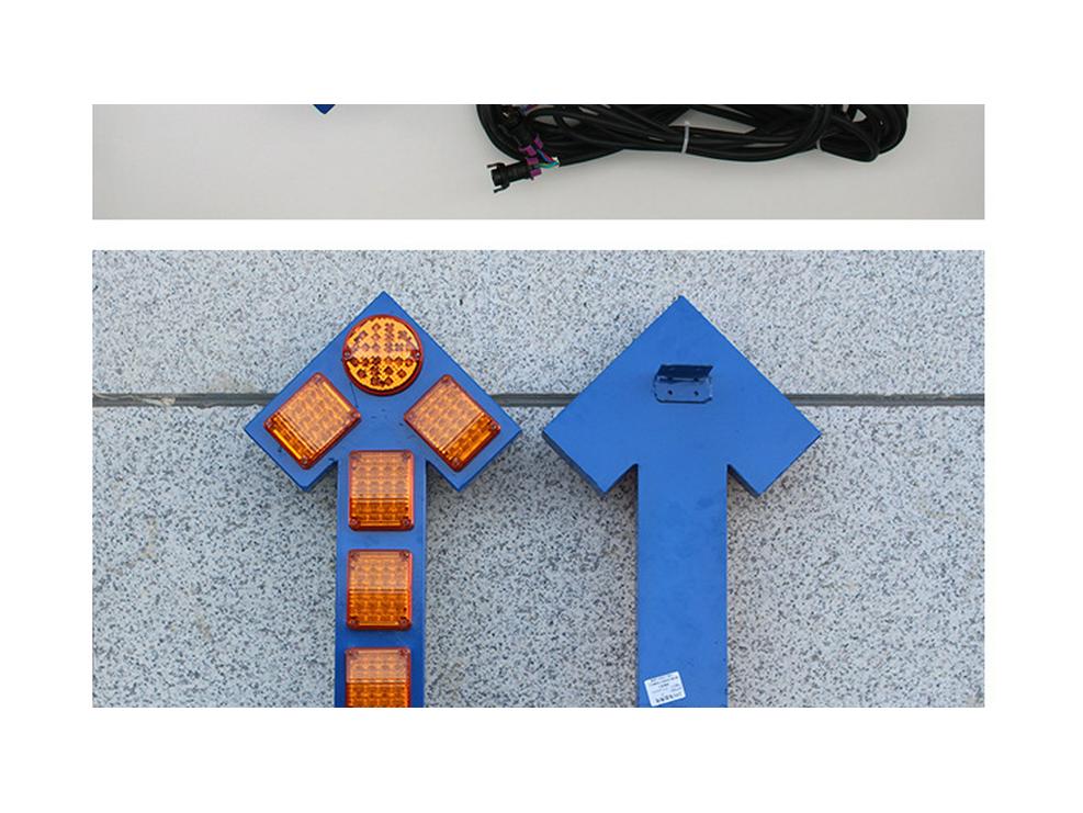 Blue Iron Sprinkler Truck with LED Arrow Lights, Double Flash, Guardrail Sweeper, Anti-Collision & Explosion Warning Lights