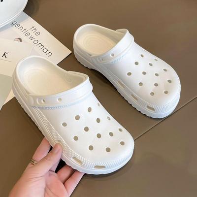 Женские туфли Hole Shoes Женские нескользящие простые классные тапочки на толстой подошве Женская повседневная пляжная обувь