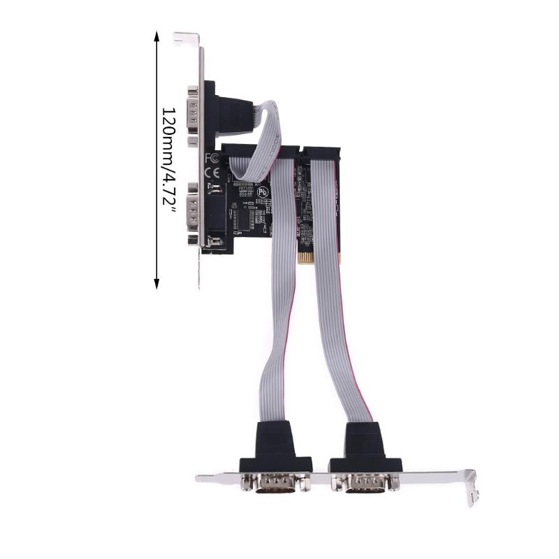 99100 Чипсет PCIe 4 порта Последовательная карта расширения Multi RS232 DB9 COM Expansion r Адаптер
